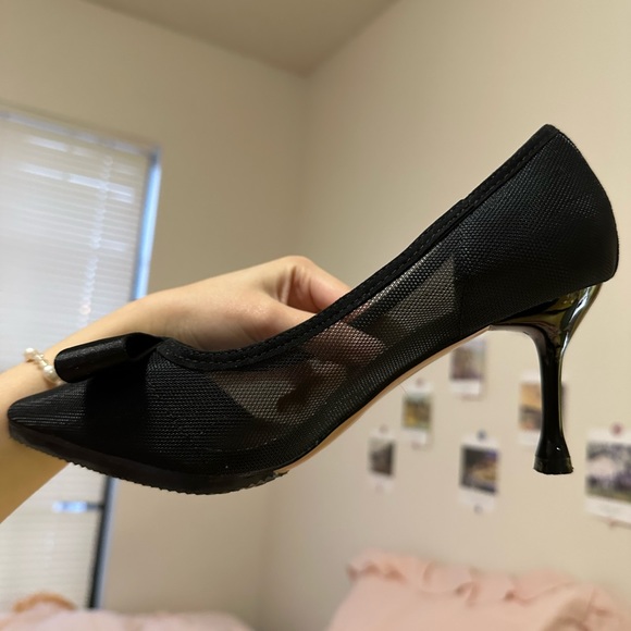 🖤Black bow mesh pumps🖤 - Picture 6 of 11